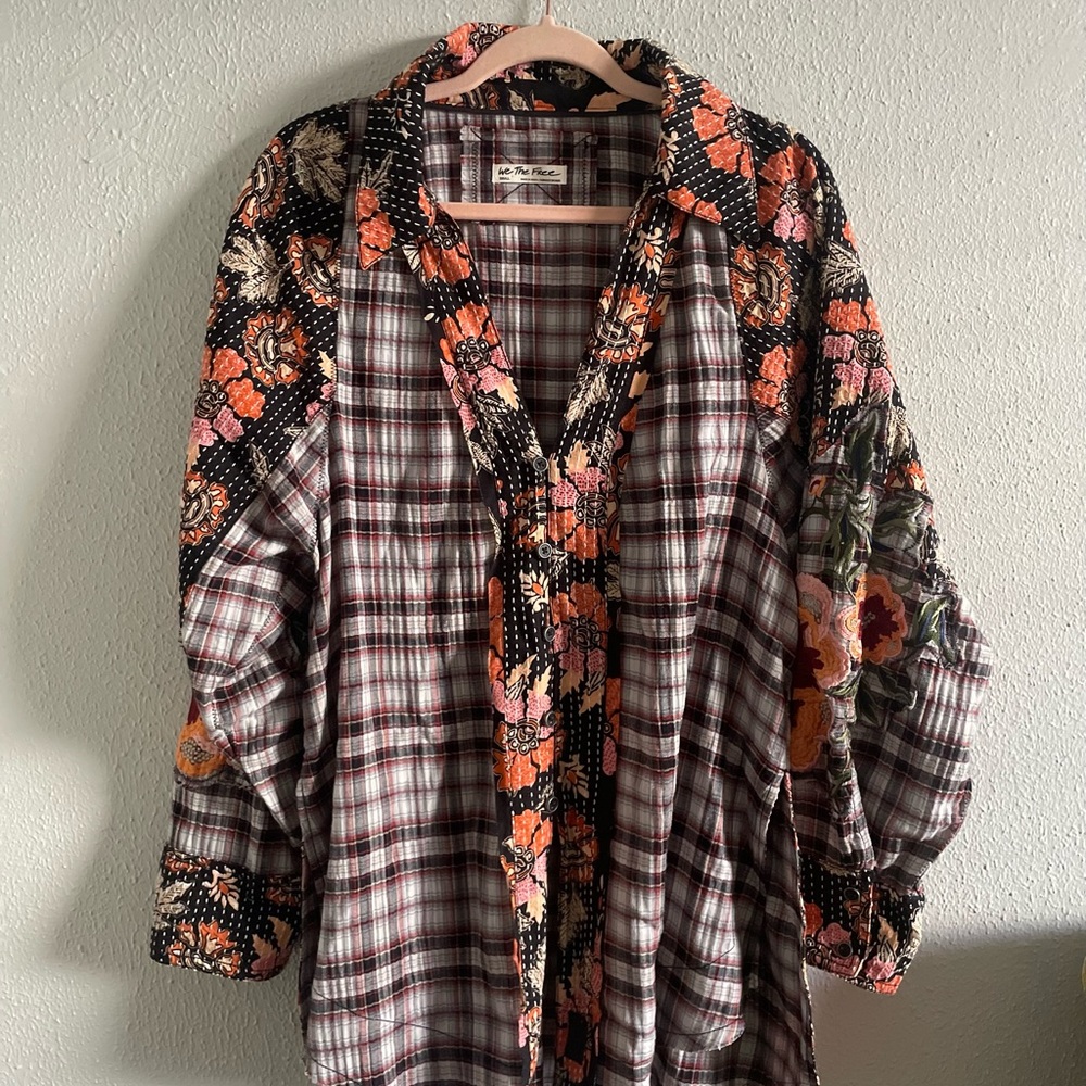We the Free x Free People Coast to Coast Button Down - Small